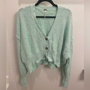 Free People Found My Friend Cardigan in Ocean Lily